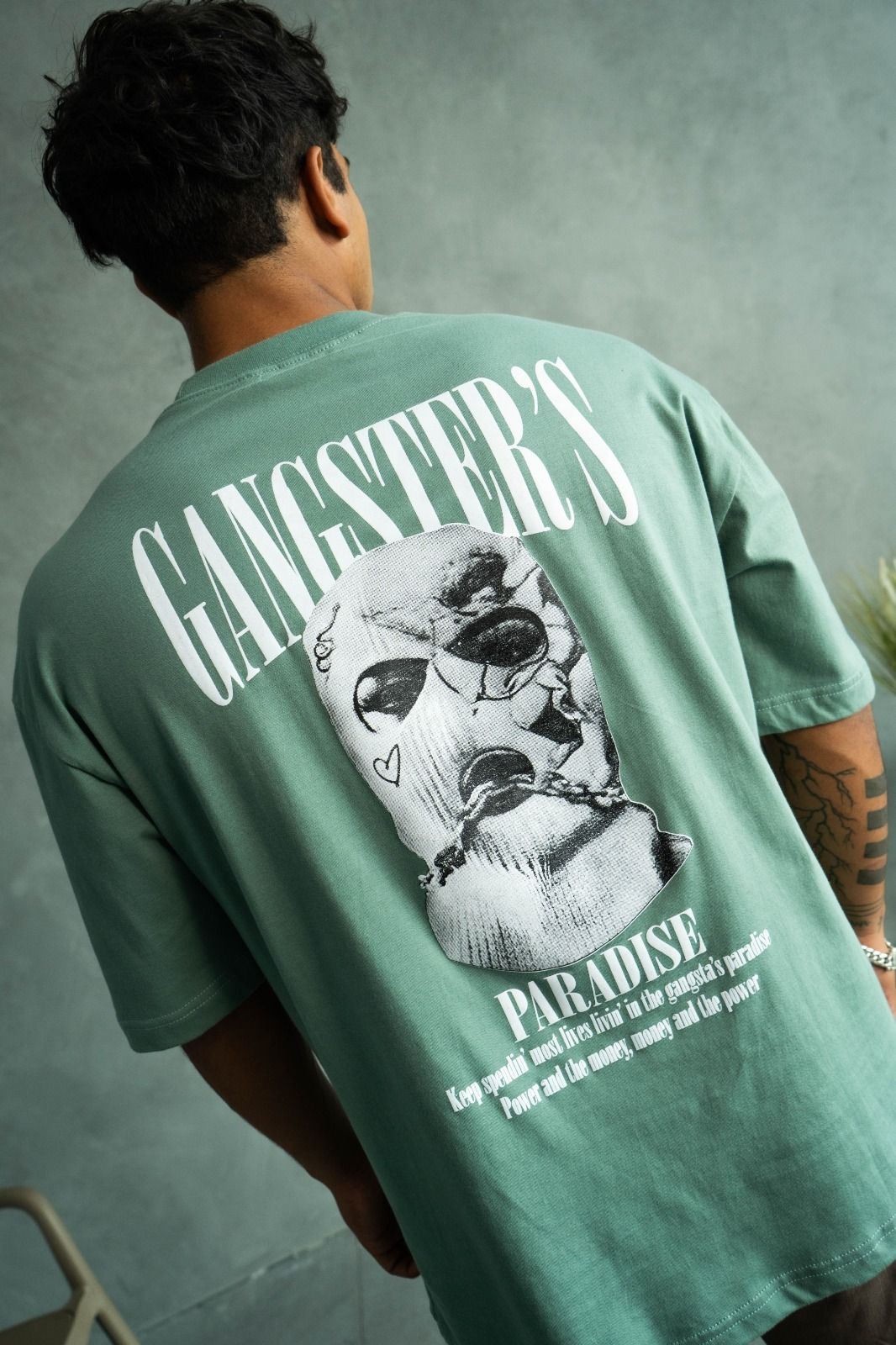 polo oversize ganter verde agua