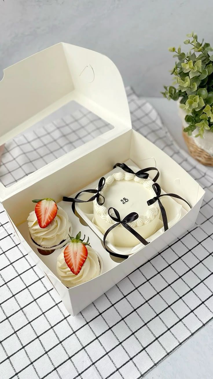 Bento with 2 cupcakes 
