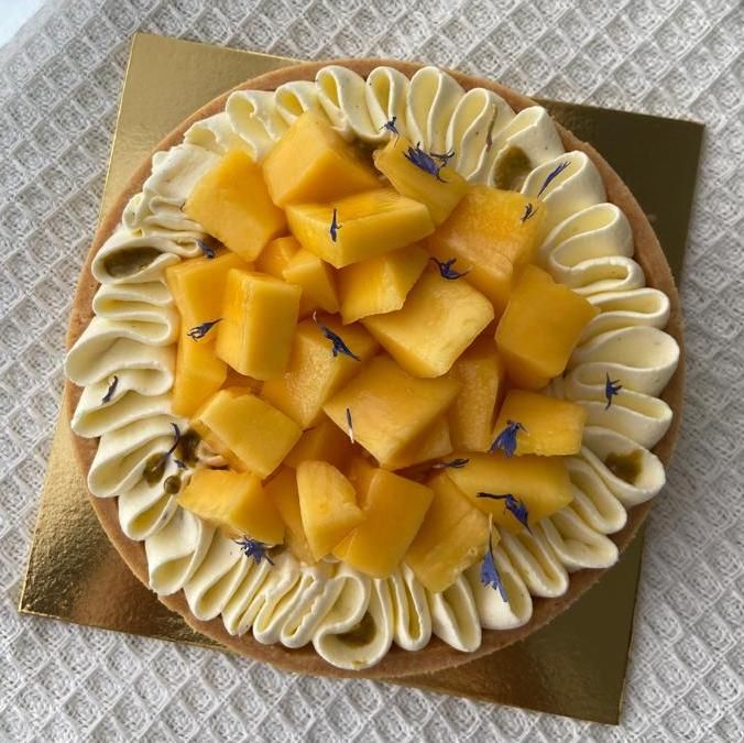 Passionfruit Mango Pistachio Tart