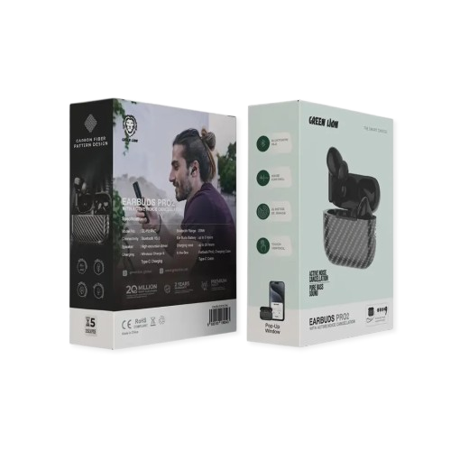 Green Lion Earbuds Pro2 with ANC - Carbon Black