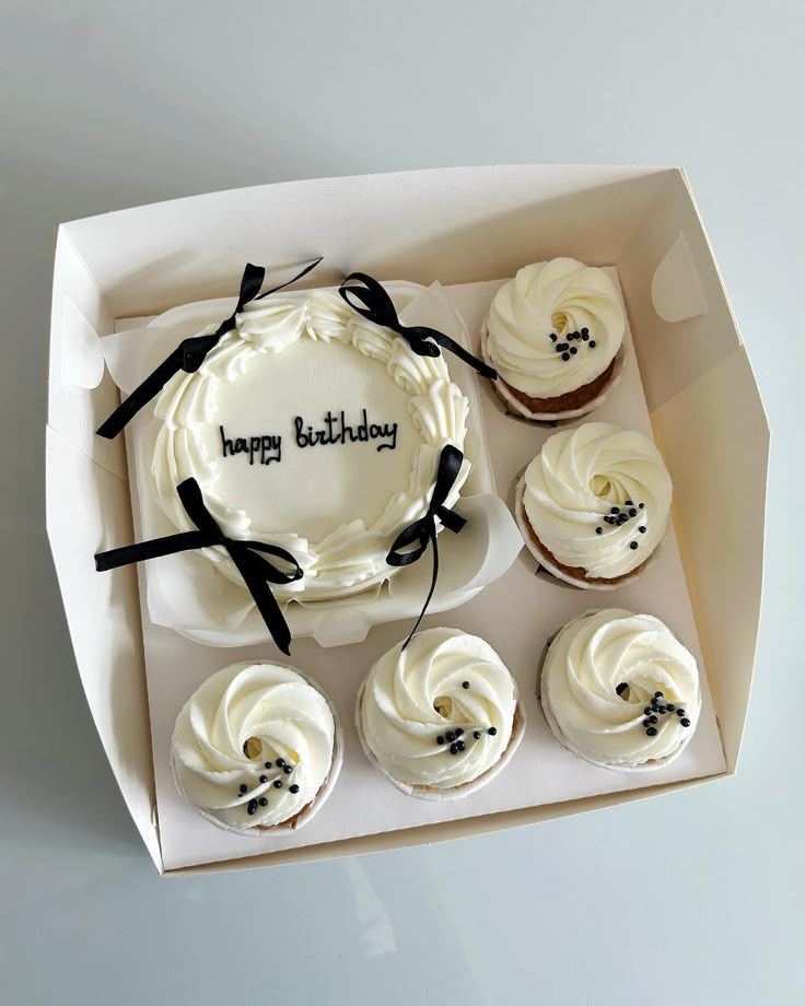Bento with 5 cupcakes 