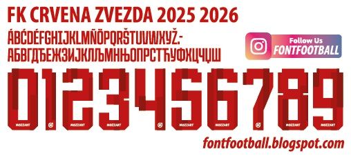 Font Vector FK Crvena Zvezda 2025 2026 kit