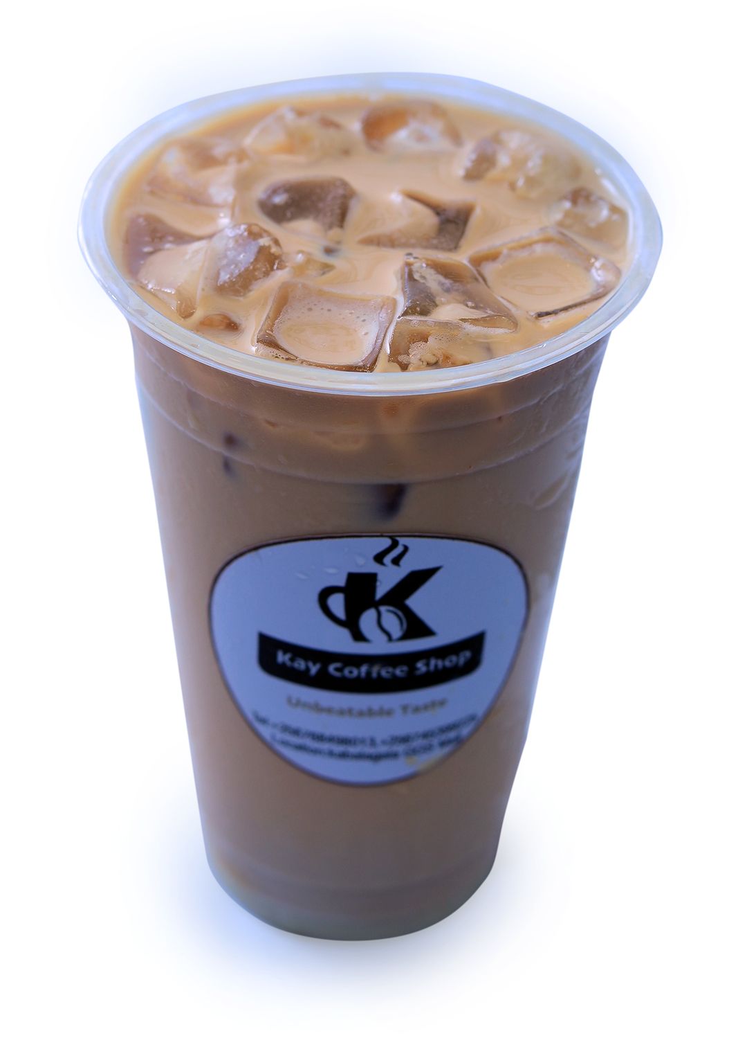 Iced caramel latte