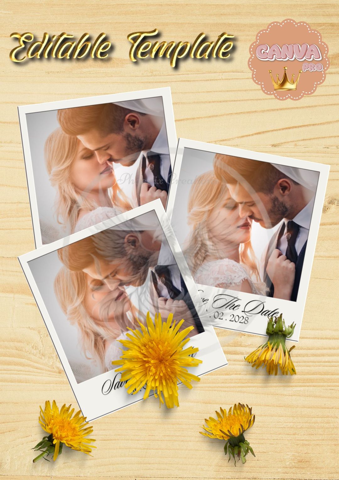 Save The Date Polaroids - 8.7cm x 10.1cm