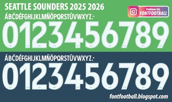 Font Vector Seattle Sounders 2025 2026 kit
