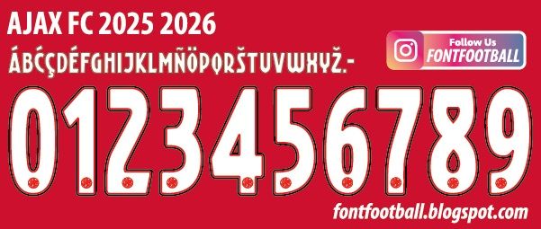 Font Vector Ajax FC 2025 2026 kit