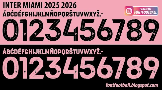 Font Vector Inter Miami 2025 2026 kit