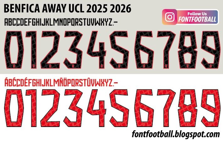 Font Vector Benfica Away UCL 2025 2026 kit