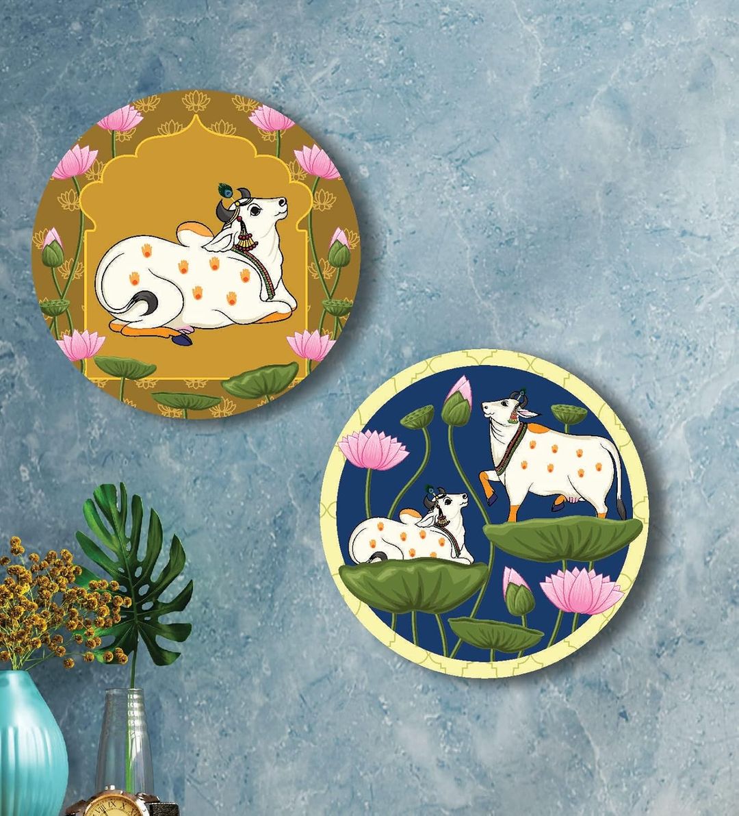 COW WALL PAINTING WALL ART 2IN1