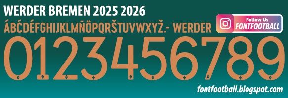 Font Vector Werder Bremen 2025 2026 kit