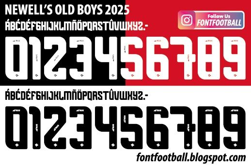 Font Vector Newell's Old Boys 2025 kit