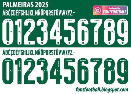 Font Vector Palmeiras 2025 kit