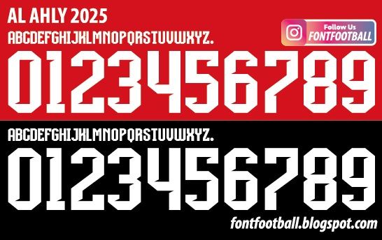 Font Vector Al Ahly 2025 kit