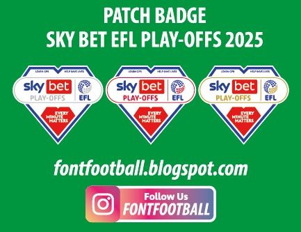 Patch Badge EFL Sky Bet Play-offs 2025 Vector