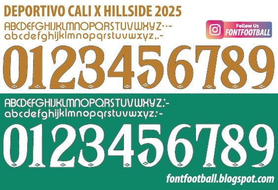 Font Vector Deportivo Cali X Hillside 2025 kit