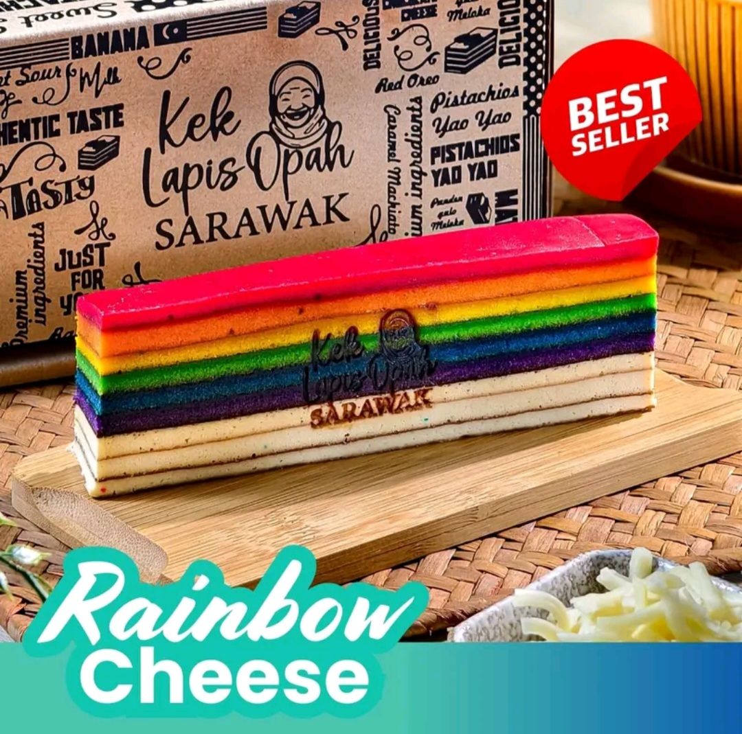 Kek Lapis Opah Sarawak (Rainbow Cheese) 200GM