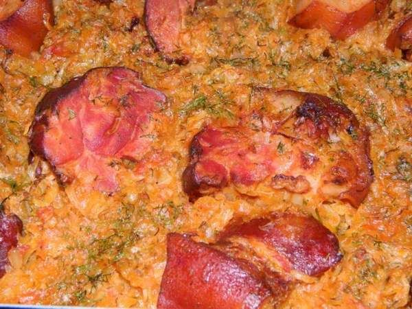 Ciolan afumat cu varză călită