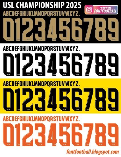 Font Vector USL Championship 2025 kit