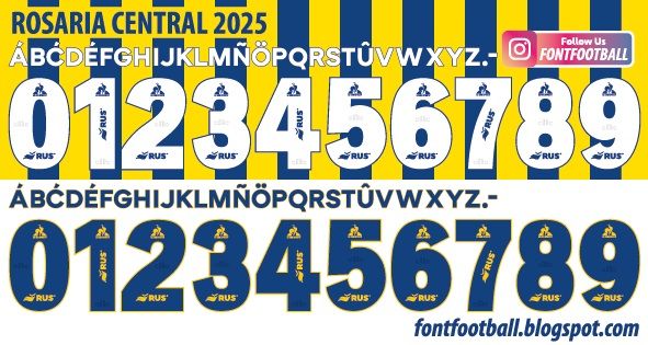 Font Vector Rosario Central 2025 kit