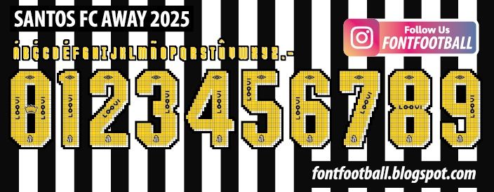 Font Vector Santos FC Away 2025 kit