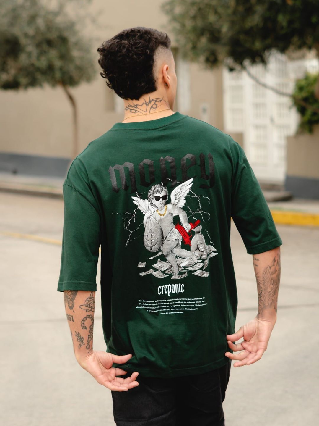 polo overzise  money verde