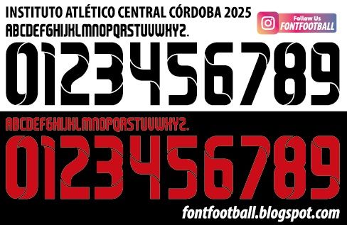 Font Vector Instituto Atlético Central Córdoba 2025 kit