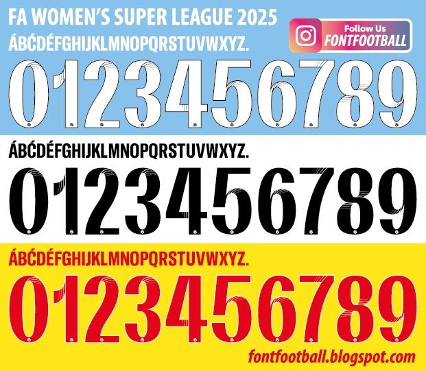 Font Vector FA Women's Super League 2025 kit