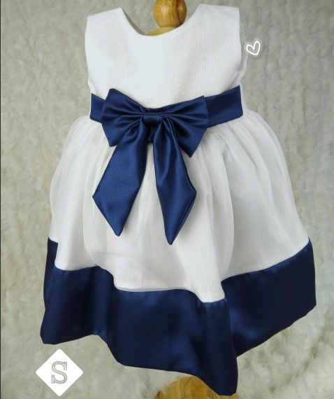DARLINGS WHITE & NAVY FORMAL DRESS
