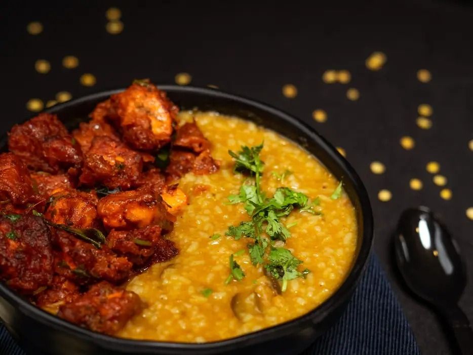 Sambar Rice + Chickern Fry