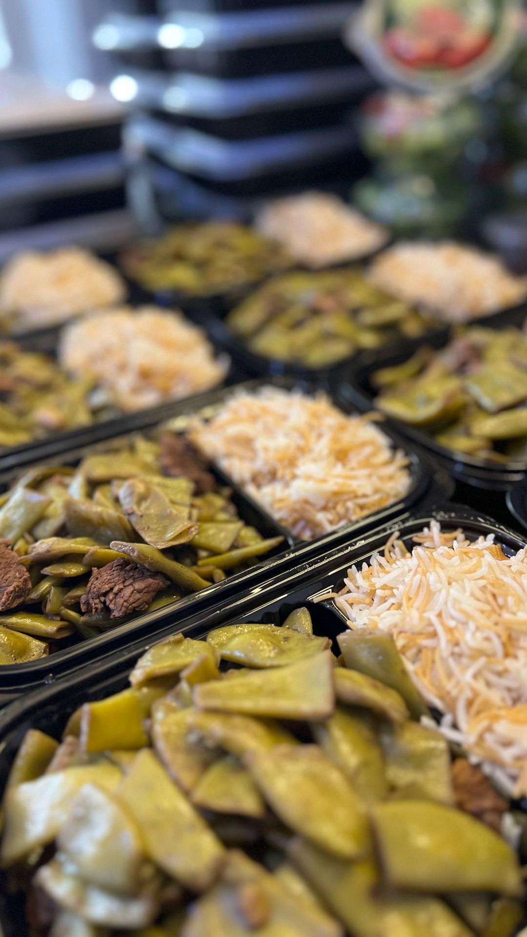 يخنة اللوبيا باللحمة مع رز 