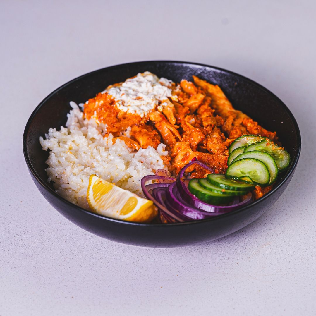 Tandoori Chicken with rice & salad
