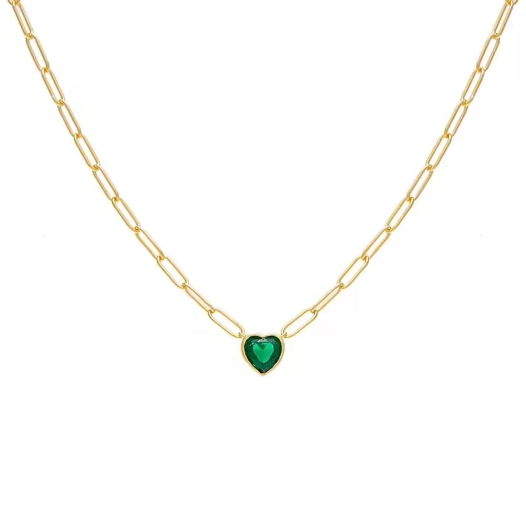 Green heart pendant 