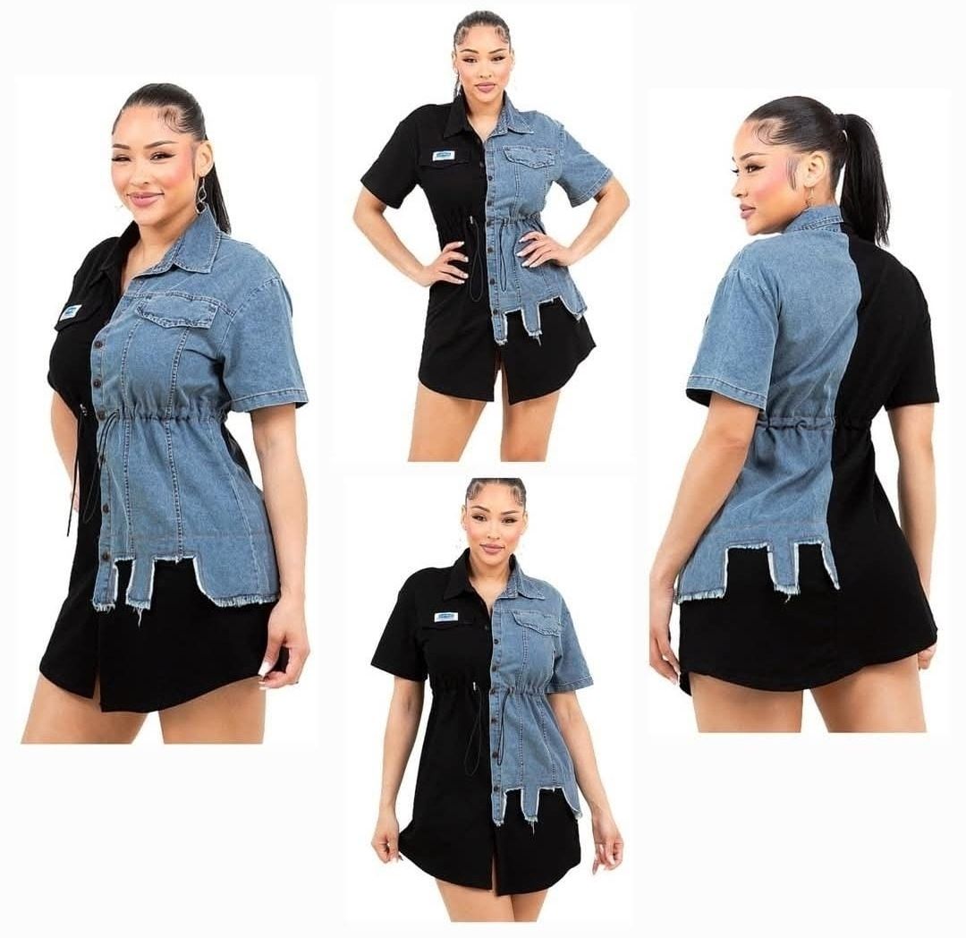 DENIM BLACK DRESS