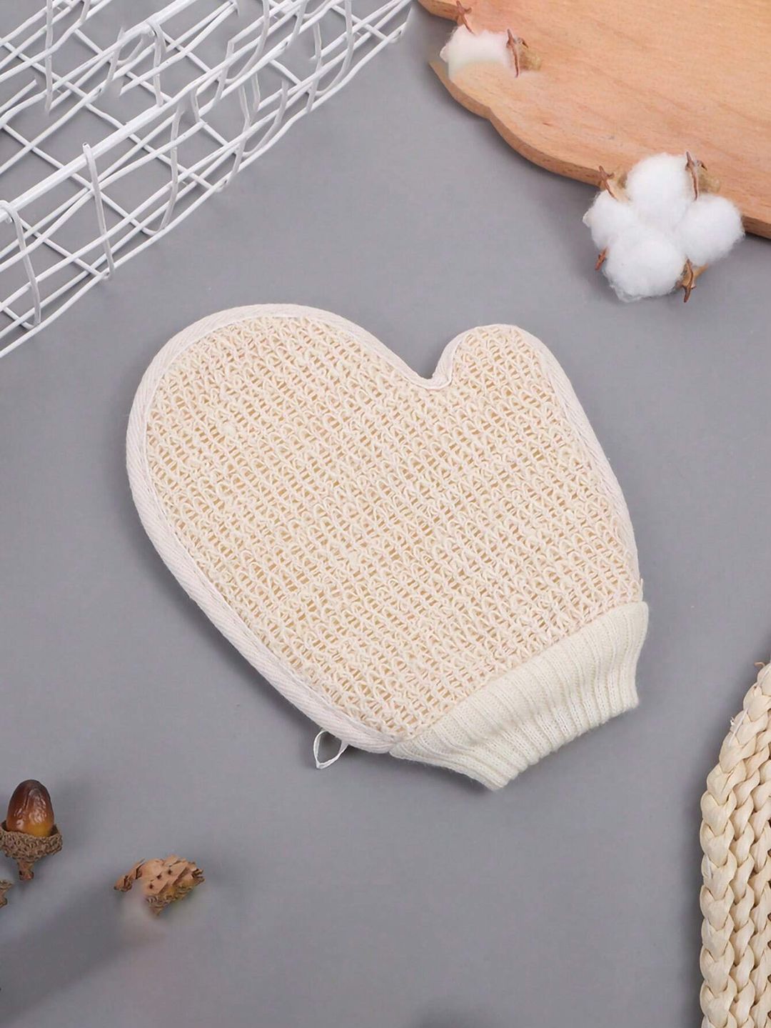 GANT DE DOUCHE EN COTTON & MITAINE EXFOLIANT 