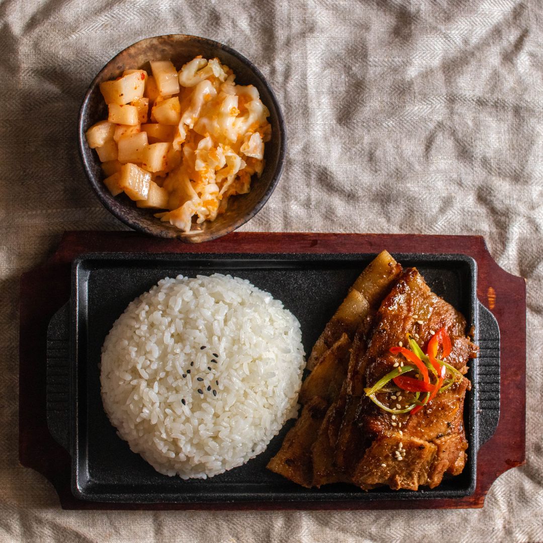 Galbi Pork Belly Rice box