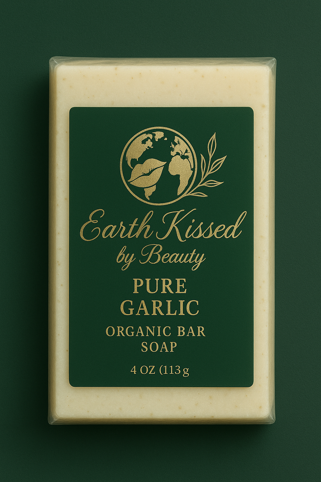 Earth Kissed by Beauty Pure Garlic Organic Bar Soap EPS