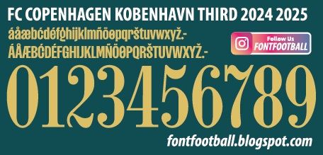 Font Vector FC Copenhagen Kobenhavn 3rd Third 2024 2025 kit