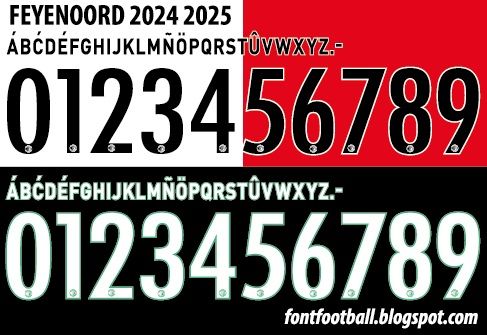 Font Vector Feyenoord 2024 2025 kit
