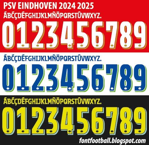 Font Vector PSV Eindhoven 2024 2025 kit