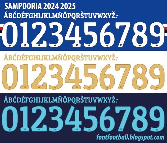 Font Vector Sampdoria 2024 2025 kit
