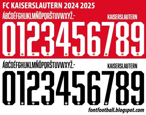 Font Vector FC Kaiserslautern 2024 2025 kit