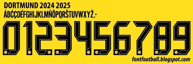 Font Vector Dortmund 2024 2025 kit