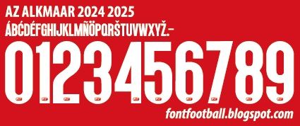 Font Vector AZ Alkmaar 2024 2025 kit