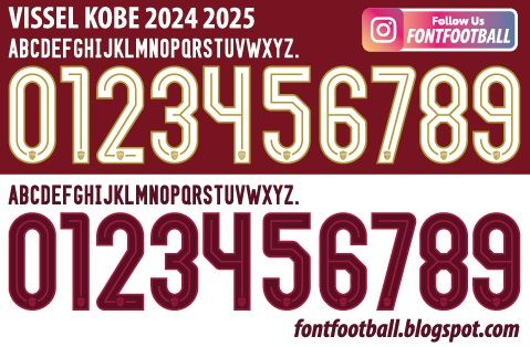 Font Vector Vissel Kobe 2024 2025 kit