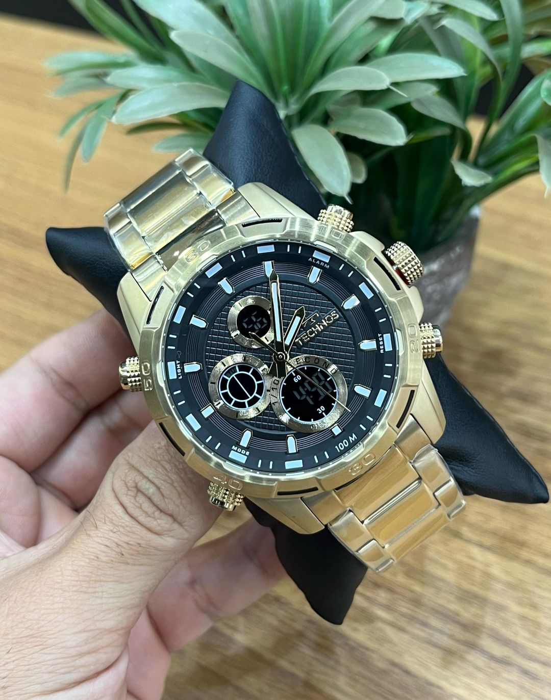 Relógio Technos Masculino Digitech Dourado