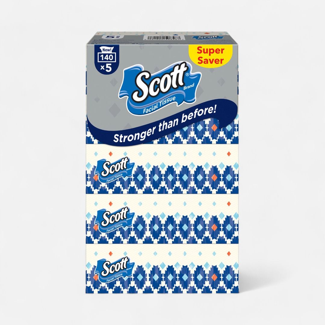Scott Facial Tissue 140's x 5packs