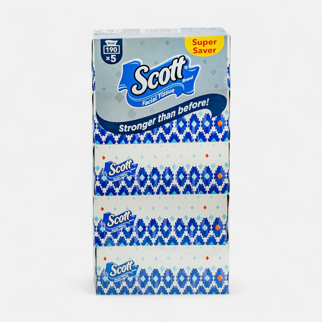 Scott Facial Tissue 190's x 5packs