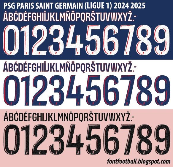 Font Vector PSG Paris Saint Germain Ligue 1 2024 2025 kit