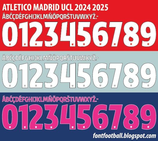 Font Vector Atletico Madrid UCL 2024 2025 kit
