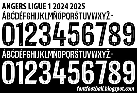 Font Vector Angers SCO Ligue 1 2024 2025 kit